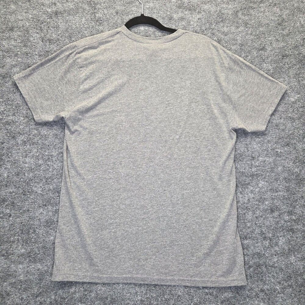 Shirt Mens Large Happiness Is Camping With My Dog Gray Graphic Tee T Shirt Camp - Picture 4 of 7